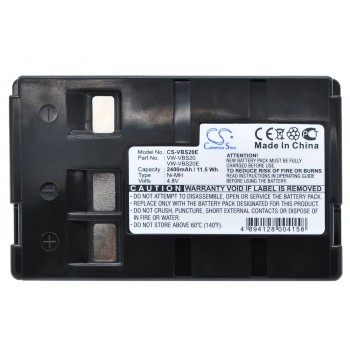 Baterija į kamerą Panasonic NV-A1 NV-ALEN NV-R100EN NV-R11A NV-R200 NV-R500EN 4,8V 2400mAh NiMH Panasonic VW-VBS10 VW-VBS10E VW-VBS20