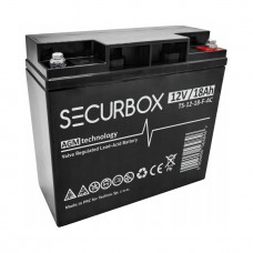 AGM „Securbox 18-12i“ 12 V, 18 Ah akumuliatorius, skirtas UPS, apšvietimui, žaislams, valtims, telekomunikacijoms