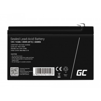 Akumuliatorius Green Cell 12V / 9Ah / AGM / AGM06