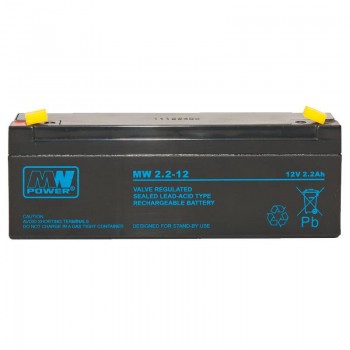 MW Power MW 2.2-12 12 V 2,2 Ah AGM priežiūros nereikalaujantis akumuliatorius