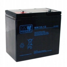 MW Power MW 55-12 12 V 55 Ah AGM akumuliatorius, nereikalaujantis priežiūros