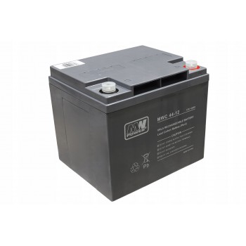 MW Power MWC 44-12 12 V 44 Ah AGM M6 priežiūros nereikalaujantis akumuliatorius, skirtas cikliniam ir buferiniam darbui