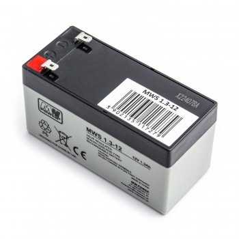 MW Power MWS 1.3-12 12V 1,3Ah AGM Akumuliatorius, nereikalaujantis priežiūros