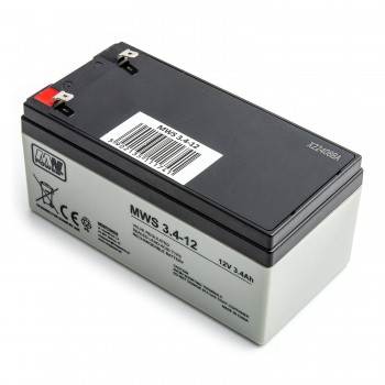MW Power MWS 3.4-12 12V 3,4 Ah AGM Akumuliatorius nereikalaujantis priežiūros