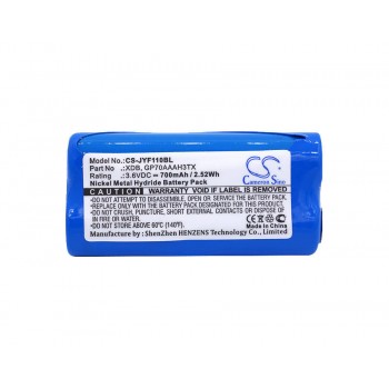 JAY baterija GP70AAAAH3TX XDB 3.6V 700mAh NiMh, skirta krano valdymo siųstuvui XDE UDB2 UWB A001 VUF110