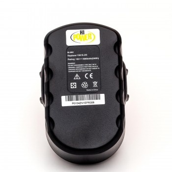 Akumuliatorius Bosch 2607335266, 2607335278, 2607335535, 2607335536 18V 3.0Ah NiMH, skirtas elektriniams įrankiams PSR 18VE, GSB 18VE-2, GDS 18V-HT, GSR 18VE-2, PSB 18VE