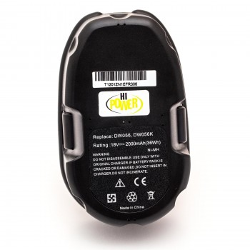 DeWalt DE9039, DE9095, DE9096, DE9098, DW9096, DW9098 18V 2.0Ah NiMH Akumuliatorius, skirtas DeWalt elektriniams įrankiams