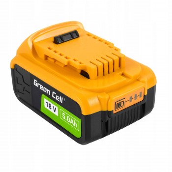 Green Cell DeWalt DCB180, DCB181, DCB182, DCB183, DCB184, DCB185, DCB200, DCB201, DCB203, DCB204, DCB205, DCB206 18V 5.0Ah ličio jonų  baterija, skirta elektriniams įrankiams