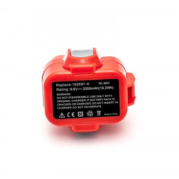 Makita 193099-3, 193156-7, 9120, 9133, 9134, 9135, PA09 9.6V 2.0Ah NiMH Akumuliatorius, skirtas Makita 6000 serijos elektriniams įrankiams: 6207D, 6207DWDE, 6222D, 6226D, 6226DWBE, 6260D