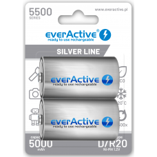 Akumuliatoriusius everActive R20 / D NiMH 1,2V 5500 mAh paruoštas naudoti 2B