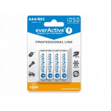 Baterijos everActive AAA/R03 1,2V / 1050mAh / NiMh (pakraunami) 4 vnt.