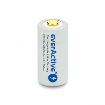 EverActive 16340 RCR123A 3,7 V 700 mAh Li-Ion mikro USB baterija su apsauga, skirta žibintuvėliams