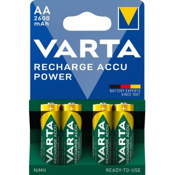 Įkraunamos baterijos VARTA R2U, R6 AA HR6 MIGNON 1,2V 2600mAh NiMH 4BL