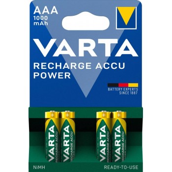 Įkraunamos baterijos VARTA R2UU R03, AAA HR03 MICRO MN2400 1,2V 1000mAh NiMH 4BL