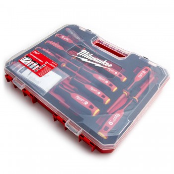 Atsuktuvu komplektas izoliuotas VDE + įtampos testeris - 12 vnt. Milwaukee 4932479095