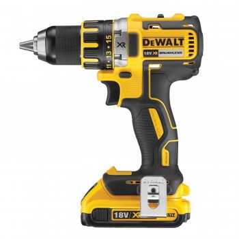 18V XR 2x2Ah 13 mm DeWalt bešepetėlinis gręžtuvas / šepetys