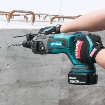 Makita DHR241Z 18V, 20 mm, Li-Ion akumuliatorinis smūginis gręžtuvas su kalimo galimybe