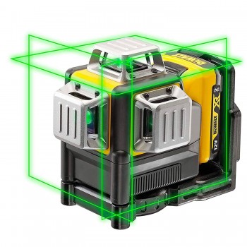 12 V XR 3x360 1x2 Ah DeWalt žalios kryžminės linijos lazeris