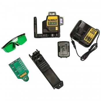 12 V XR 3x360 1x2 Ah DeWalt žalios kryžminės linijos lazeris