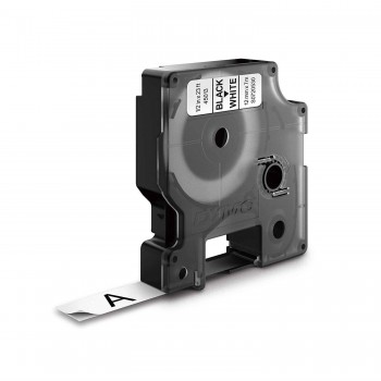 DYMO S0720530 D1 Juostelė 12mm x 7m (balta / juodas šifras)