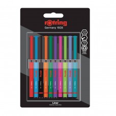 Rotring Linner plonųjų lainerių rinkinys 0,4 mm, 10 spalvų - 2166220