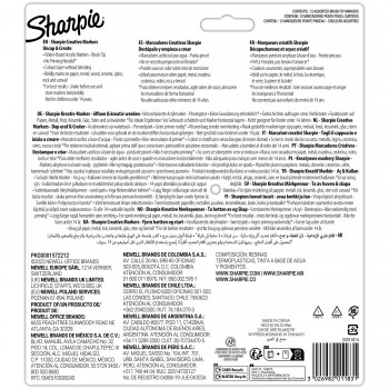 Kūrybiški Sharpie akriliniai žymekliai pagrindinių spalvų (kūginis galiukas) 12 vnt. - 2201183