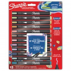 Kūrybiški Sharpie akriliniai žymekliai žemės spalvų (kūginis galiukas) 12 vnt. - 2213421