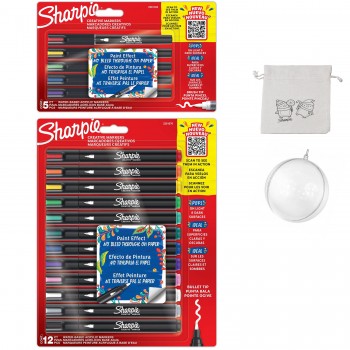 Sharpie 17 akrilinių žymeklių rinkinys su spalvinimo maišeliu ir baubu