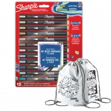 Sharpie akrilinių žymeklių rinkinys 12 vienetų Earth Colours su dažų maišeliu