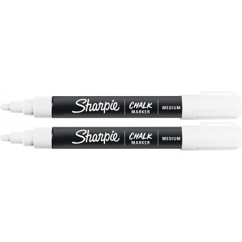 Sharpie kreidiniai žymekliai balti 2 vnt. - 2157734