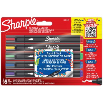 Sharpie kūrybinių akrilinių žymeklių rinkinys, 5 spalvos - 2201069