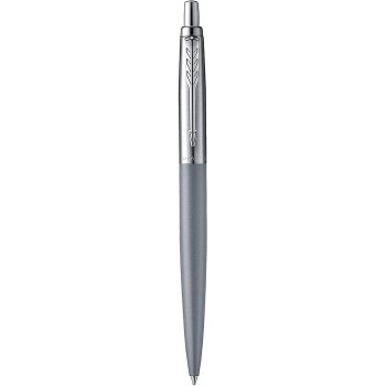 Parker Jotter XL Alexandra Matte Grey rašiklis su pilku A5 formato bloknotu