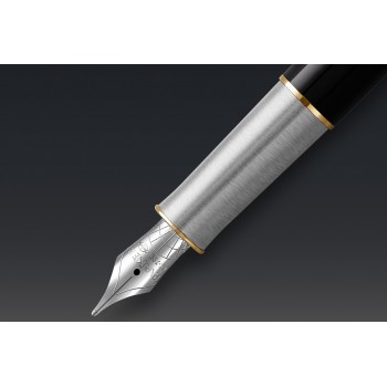 Plunksnakotis Parker Sonnet Premium Metal & Black GT (F) 18 - 2119784
