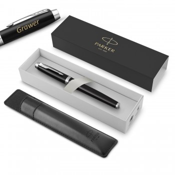 Parker IM Black CT plunksnakotis tušinukas (M) su graviūra – 1931651 su dėklu