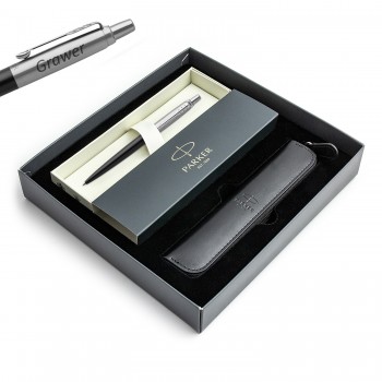 Parker Jotter Bond Street Black CT tušinukas su graviravimu / dėklas / dovanų rinkinys