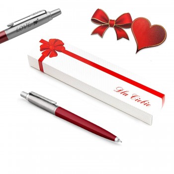 Parker Jotter Originals Raudonas tušinukas su dangteliu su graviūra „For You“ Valentino dienos dovana