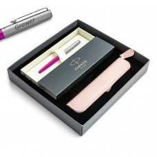 Parker Jotter Originals tušinukas (M), magenta spalvos, su graviravimu / dėklas / dovanų rinkinys