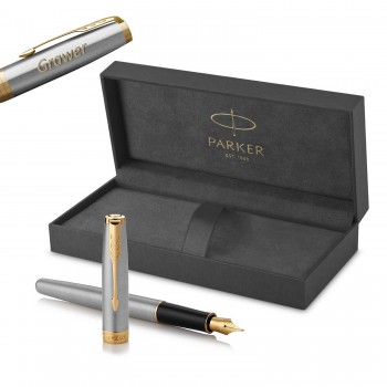 Parker Sonnet Stainless Steel GT (F) plunksnakotis su graviravimu