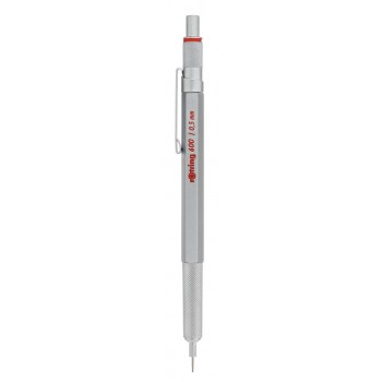 Rotring automatinis pieštukas 600 0,5 Sidabrinis su graviravimu