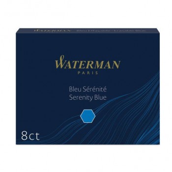 Waterman Standard Blue Florida standartinės mėlynos spalvos rašalo kasetės - S0110860