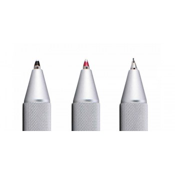 3 in 1 Rotring MULTIPEN tušinukas ir pieštukas 600 sidabrinės spalvos - 2164109