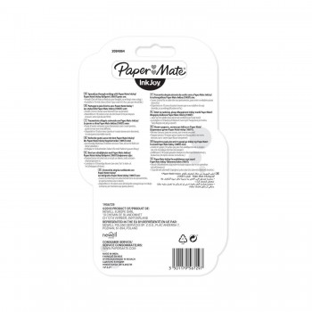 Paper Mate InkJoy 100ST 0.7MM juodos spalvos tušinukai su dangteliais 5 vnt. - 1956729