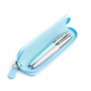 Parker Jotter Originals Pink ir Mint Tušinukų dovanų rinkinys su mėlynu dėklu