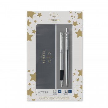 Parker Rinkinys: Plunksnakotis + Tušinukas Jotter Stainless Steel CT - 2093258