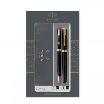 Parker Rinkinys: Plunksnakotis + Tušinukas Sonnet Black GT - 2093371